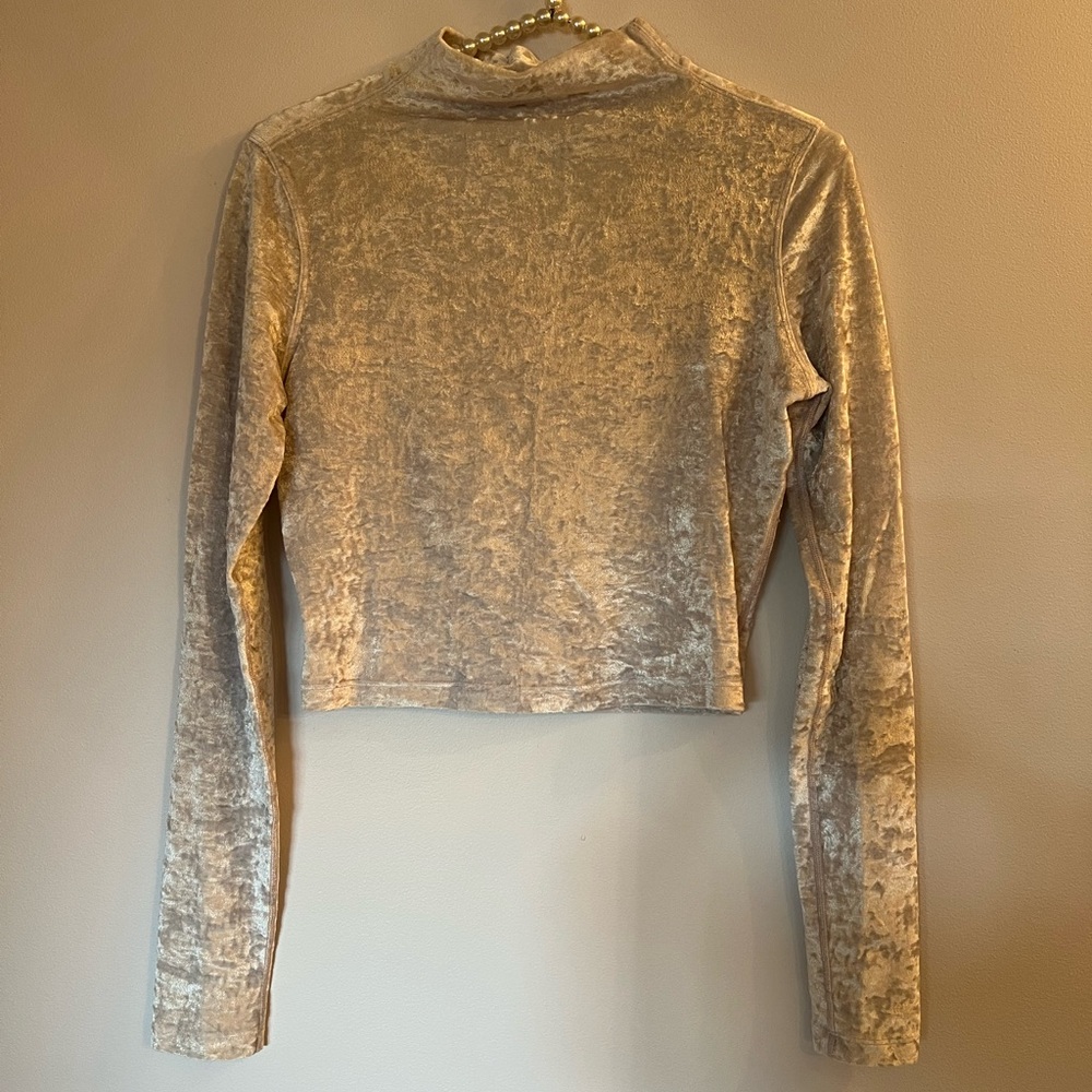 LULULEMON: ALL ALIGNED MOCK NECK LONG SLEEVE *CRUSHED VELVET